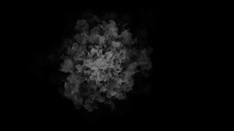 Abstract Smoke Explosion, An abstract cloud of smoke billows dramaticall Stock-Footage 318993584