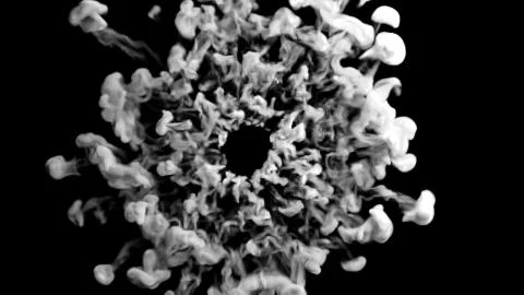 Abstract smoke explosion animation 4k Stock Illustration