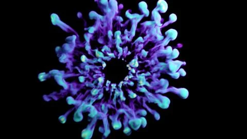 Abstract smoke explosion animation 4k Stock Illustration