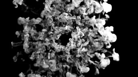 Abstract smoke explosion animation 4k Stock Illustration
