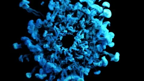 Abstract smoke explosion animation 4k Stock Illustration