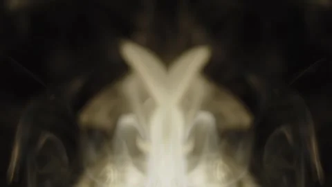 Abstract smoke formations moving and transforming on a black background loop. Video stock 344994034