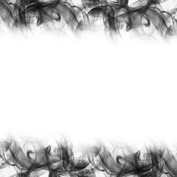 Abstract Smoke Frame On Black Background Stock Photos