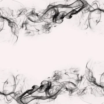 Abstract Smoke Frame On Black Background Foto stock