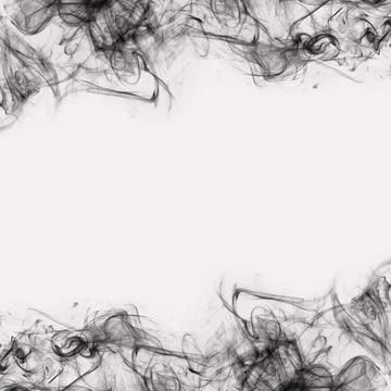 Abstract Smoke Frame On Black Background Stock Photos