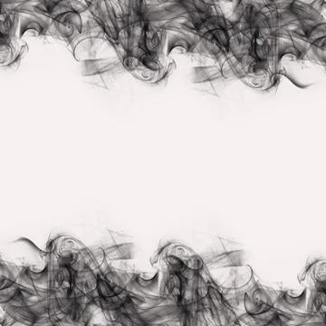 Abstract Smoke Frame On Black Background Stock Photos