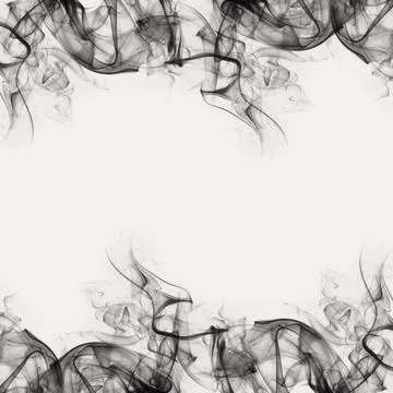 Abstract Smoke Frame On Black Background Foto stock