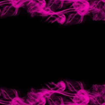 Abstract Smoke Frame On Black Background Stock Photos