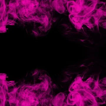 Abstract Smoke Frame On Black Background Stock Photos