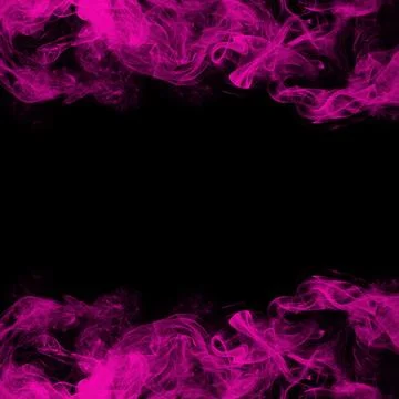 Abstract Smoke Frame On Black Background Stock Photos