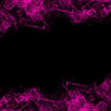 Abstract Smoke Frame On Black Background Stock Photos