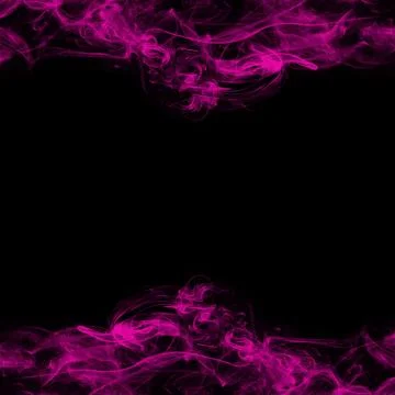 Abstract Smoke Frame On Black Background Stock Photos