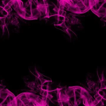 Abstract Smoke Frame On Black Background Stock Photos