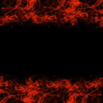 Abstract Smoke Frame On Black Background Stock Photos