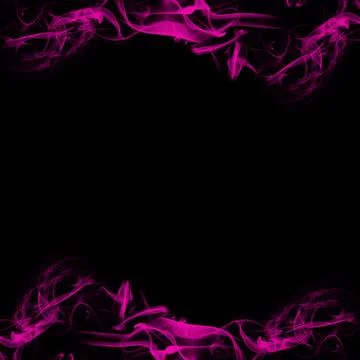 Abstract Smoke Frame On Black Background Foto stock