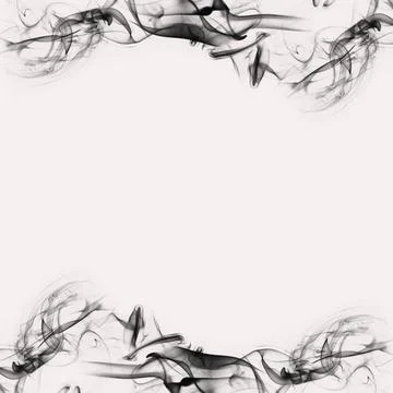 Abstract Smoke Frame On Black Background Foto stock