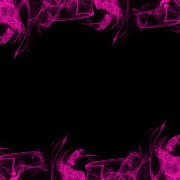 Abstract Smoke Frame On Black Background Stock Photos