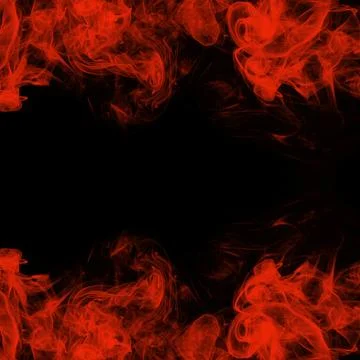 Abstract Smoke Frame On Black Background Stock Photos