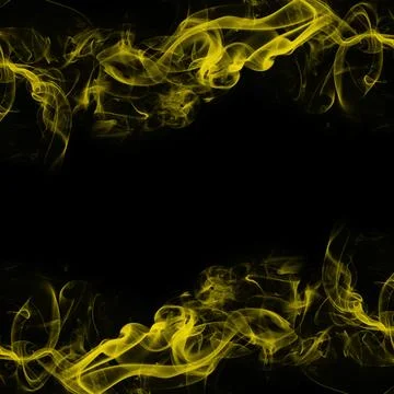 Abstract Smoke Frame On Black Background Stock Photos