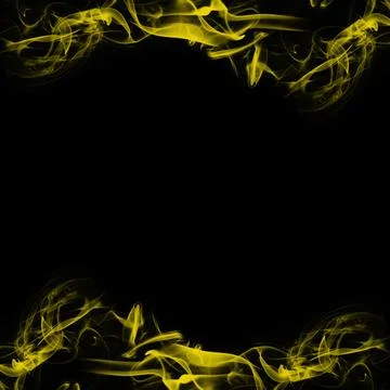 Abstract Smoke Frame On Black Background Stock Photos