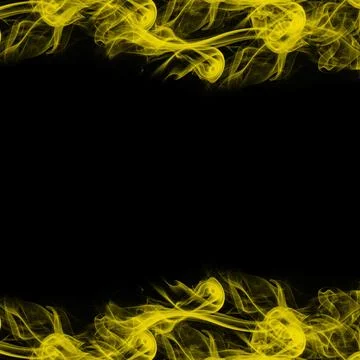 Abstract Smoke Frame On Black Background Stock Photos