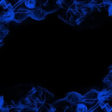 Abstract Smoke Frame On Black Background Stock Photos