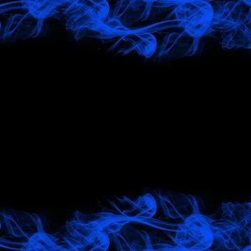 Abstract Smoke Frame On Black Background Stock Photos