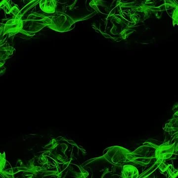 Abstract Smoke Frame On Black Background Stock Photos