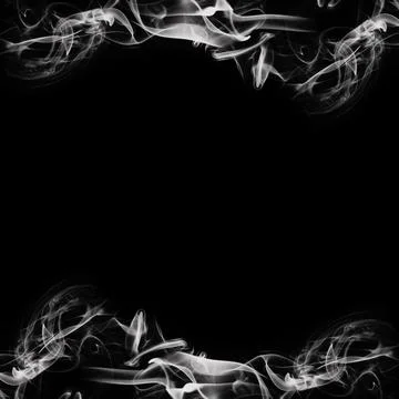 Abstract Smoke Frame On Black Background Stock Photos