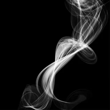 Abstract smoke isolated on black, vector illustration Illustrazione stock