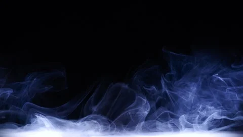 Abstract smoke moves on black background. Swirling smoke. Stock Footage 255675562
