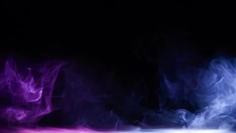 Abstract smoke moves on black background. Swirling smoke. Stock Footage 255675564