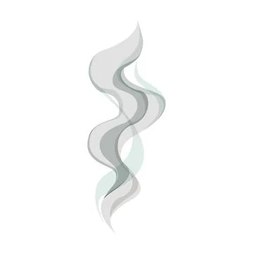 Abstract smoke pattern forming wavy plume shape Illustrazione stock