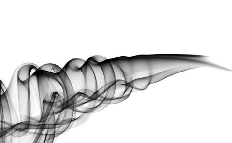 Abstract smoke pattern on white Stock Illustration