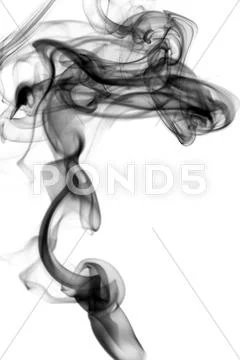 Abstract smoke pattern on white Stock Illustration