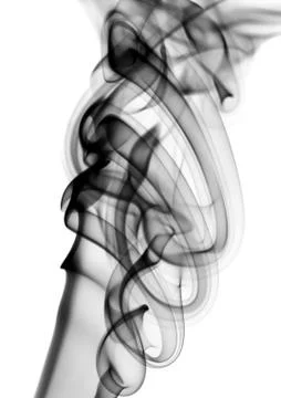 Abstract smoke patterns on white Stock Illustration