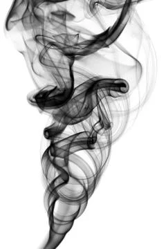 Abstract smoke patterns on white Stock Illustration
