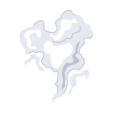 Abstract smoke puff representing vapor or steam element Stock Illustration