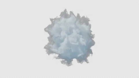 Abstract Smoke Puffy Cloud Seamless Loop with Alpha 4k Stock Footage 166086074
