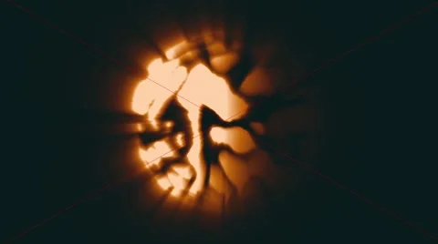 Abstract smoke red ball. Looping Video stock 61581591