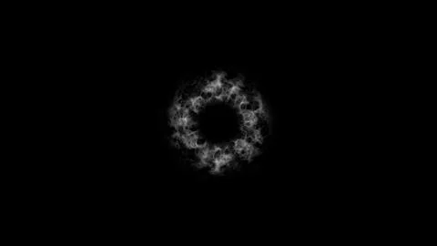 Abstract smoke ring forming a dark portal Stock Illustration