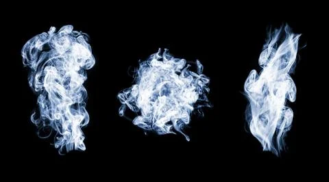 Abstract smoke set Stock Photos