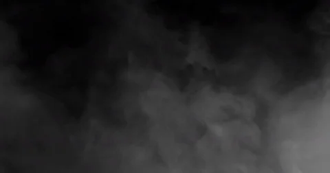 Abstract smoke slowly floating through space on black background Видео 72285313