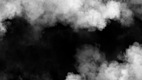 Abstract smoke steam moves on a black background . The concept of aromatherap Stock Illustration