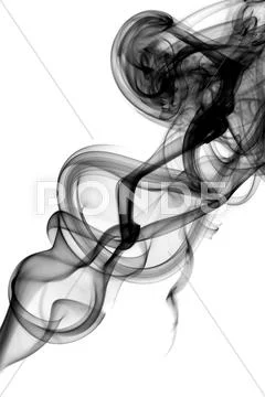 Abstract smoke swirls on white Stock Illustration