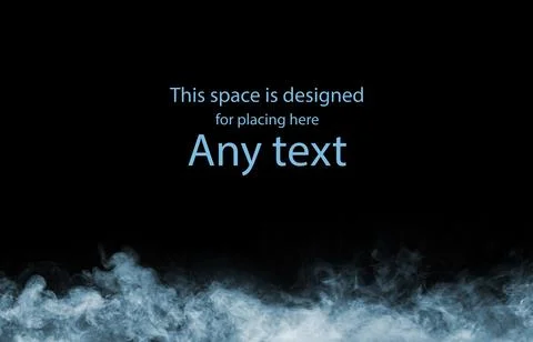 Abstract smoke texture frame over black background. Fog in the darkness. Natural Stock Illustration