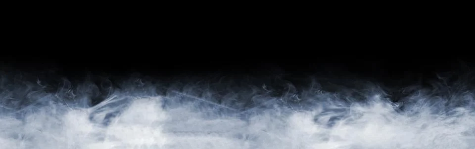 Abstract smoke texture frame over black background. Fog in the darkness. Natural Stock Illustration