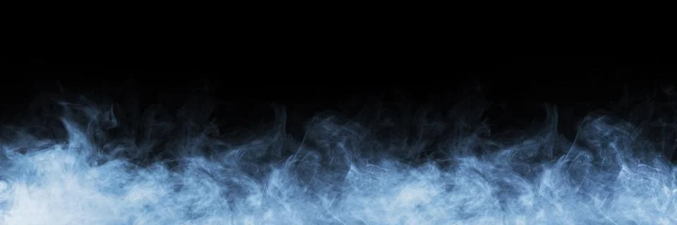 Abstract smoke texture frame over black background. Fog in the darkness. Natural Stock Illustration