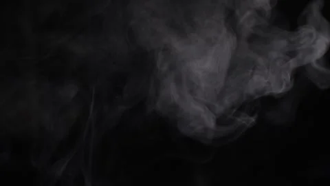 Abstract smoke texture over black background. Fog in the darkness. Stock Footage 307932700