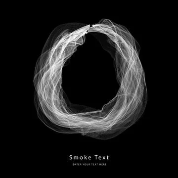 Abstract smoke upper case alphabet letter text art smoky pen brush effect. Ilustración de archivo